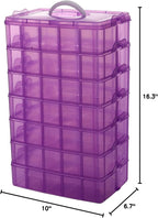Sooyee 7 Layers Stackable Storage Container, 70 Adjustable Compartments - Image 7