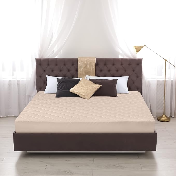 Utopia Bedding Quilted Fitted Mattress Pad, Queen Size, Elastic Fitted Mattress - Image 7
