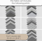 Cotton Satin Patchwork Fabric Panel – 35 Designs, 20×20 cm Squares, Single - Image 7