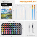 Artecho 48 Colors Watercolor Paint Set - Image 2