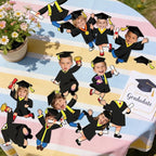 90 Set Graduation Hat Gown Cutout Graduation Bulletin Board Decoration Black - Image 6