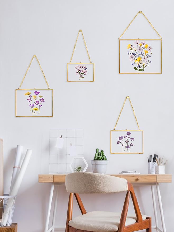 REDHUGO Hanging Pressed Flower Frame Handmade, Double Glass Picture Frame - Image 4