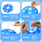 Panelee 12 Pcs Dog Paw Print Paper Lanterns Puppy Themed Party Decorations Blue - Image 3