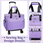 Anitor Rolling Sewing Machine Carrying Case - Image 7
