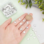 PH PandaHall 100 Pcs 304 Stainless Steel Flat Round Blank Stamping Tag Pendants - Image 3