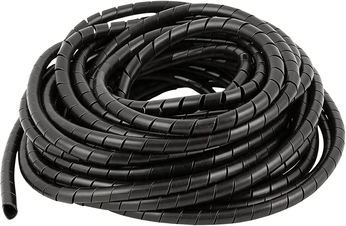 45 Ft Spiral Cable Wrap – 1/4 inch Diameter, PE Wire Organizer by LANBEAUTIFY