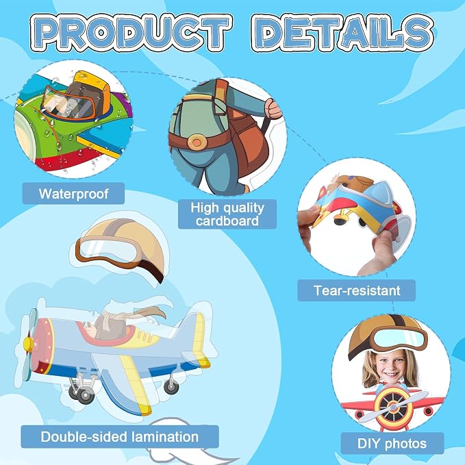 60pcs Pilot Airplane Cutouts Aircraft Bulletin Board Decorations Adventure - Image 3
