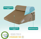 Bedluxe 3Pcs Orthopedic Bed Wedge Pillow Set, Foam Wedge Pillow Post Surgery - Image 5