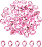 MECCANIXITY 50Pcs Acrylic Oval Gems 13x18 mm Flat Back Artificial Rhinestones by MECCANIXITY