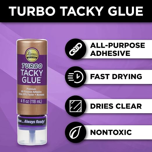 Aleene's Turbo Tacky Glue for Crafts in Always Ready Bottle, Strong Bond - Image 2