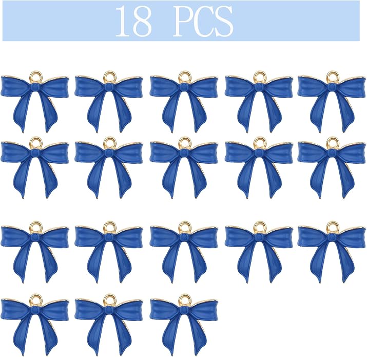 Bow Charms for Bracelet Jewelry Making Cute Bracelet Charms | 18Pcs, Bow Charms - Image 2