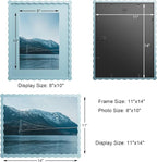 11x14 Wavy Picture Frame With Mat - Image 4
