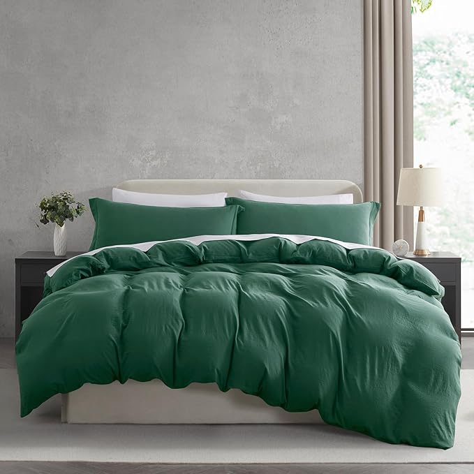 Nestl Dark Green Duvet Cover King Size by Nestl