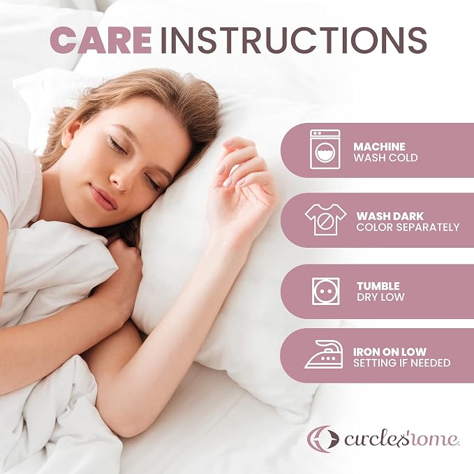 CirclesHome Pillow Protectors 4 Pack Standard Zippered - Image 8