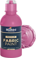BLUEBIRD Fabric Paint, Cosmic Pink, 8.5 Fl Oz, Permanent Fabric Paints by BluebirdArts