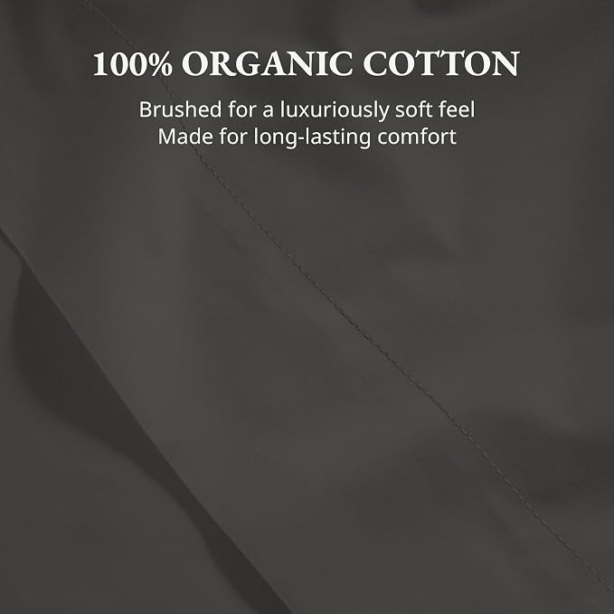 Lane Linen 100% Organic Cotton Queen Size Flat Sheet Only - Image 5