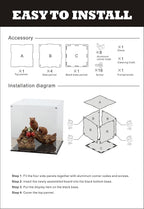 13 Inch Clear Self Assembly Acrylic Display Case, Display Box Storage Holder - Image 8