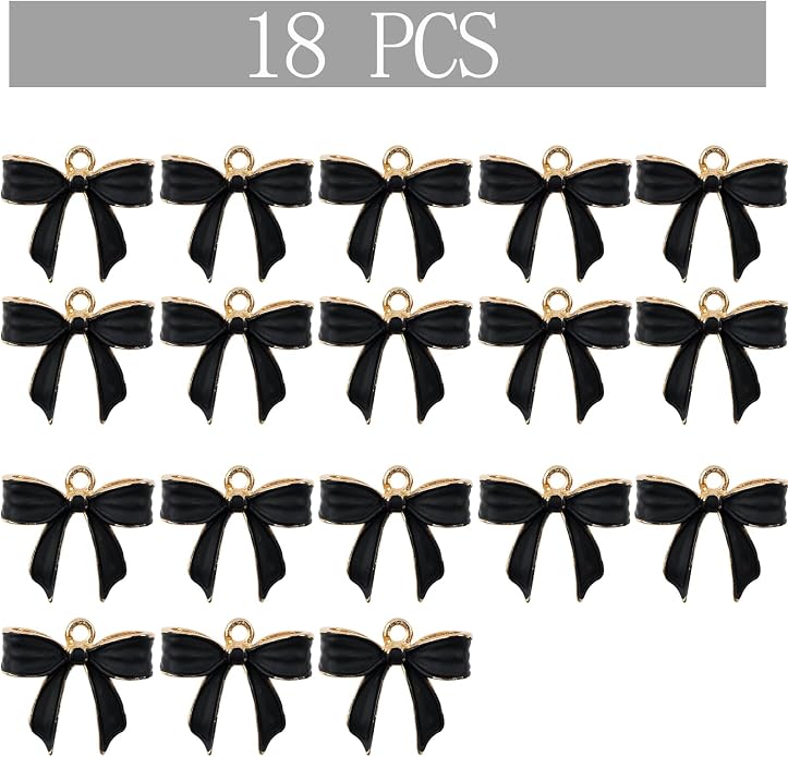 Bow Charms for Bracelet Jewelry Making Cute Bracelet Charms | 18Pcs, Bow Charms - Image 2