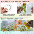 Window Privacy Film Stained Glass Window Film Static Cling Suncatcher UV - Image 8