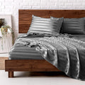 MR&HM Satin Bed Sheets, Full Size Sheets Set by MRHM