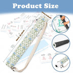 Blue Hydrangea Block Print Mahjong Mat Bag - Image 2