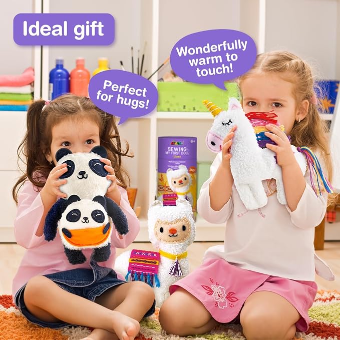 Avenir Sewing Kit for Kids Beginners My First Learn to Sew Craft, Plush Animal - Image 8