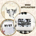 Tintnut Black Cowhide Heat Transfer Vinyl, easy cut & weed, stretch washable - Image 6