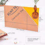 6 PCS Orange Transparent Cast Acrylic Sheets 8" x 12" x 0.118", Plexiglass - Image 5