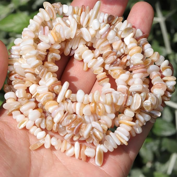 400pcs Natural Chip Shell Beads - Image 4