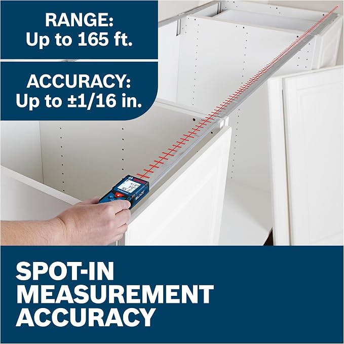 BOSCH GLM165-40 Blaze™ Pro 165 Ft. Laser Measure, Distance Measuring Laser - Image 3