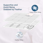 ELEMUSE Full Size Extra Thick Fusion Goose Down Feather Filled Mattress Topper - Image 2