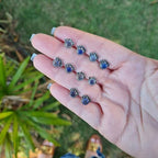FASHEWELRY 100Pcs Natural Lapis Lazuli Cabochons Flat Back Gemstone Cabochons - Image 4