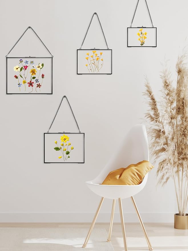 REDHUGO Hanging Pressed Flower Frame Handmade, Double Glass Picture Frame - Image 2