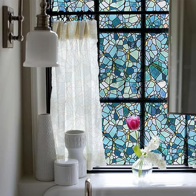 funlife Original Hand-Drawn Stained Glass Window Film, Reusable Double-Sided by funlife