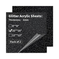 2 PCS 10 x 10 inch Glitter Colored Plexiglass Acrylic Sheets by gdhwcxl