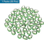 MECCANIXITY 50PCS Flat Back Acrylic Teardrop Gems 13x18mm Artificial Rhinestones - Image 3