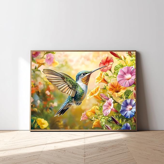 Hummingbird Paint by Numbers for Adult, Hummingbird Paint by Numbers Kit for - Image 2