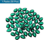 MECCANIXITY 50PCS Flat Back Acrylic Teardrop Gems 18x25mm Artificial Rhinestones - Image 3