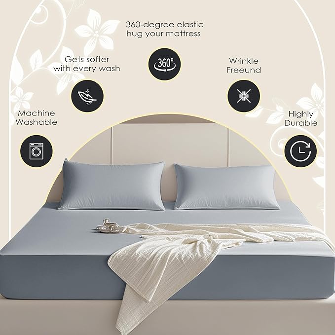 FreshCulture Twin XL Fitted Sheet Only – Premium Hotel-Quality Fitted Sheet - Image 4