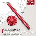 60pcs Wax Seal Sticks, Flame Red Sealing Wax Sticks, HOSEALING Glue Gun Wax - Image 3
