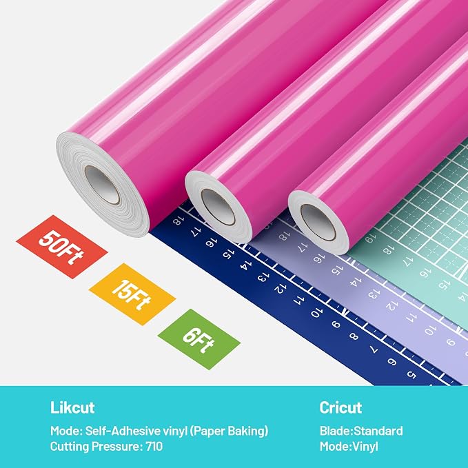 Likcut Glossy Pink Permanent Vinyl - Image 6