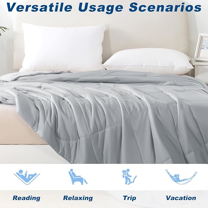 Cooling Comforter Queen Size, Double-Sided Cold Tech Fabric Quilted Bed - Image 5