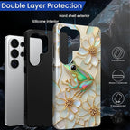 for Samsung Galaxy S26 Ultra Case, Stained Glass Frog Flowers Pattern Glossy 2 - Image 6
