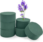 6 Pcs Round Floral Foam 3.2x1.6in Florist Foam by GCVOPTON