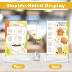 EHWINE Acrylic Sign Holder 8.5 x 11, 8 Pack Double-Sided Tabletop Stand | - Image 3