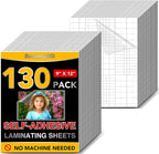RowinsyDD 130 PCS Self Laminating Sheets, Self Adhesive Laminating Sheets | 8.5 by RowinsyDD