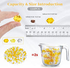 DomeStar Yellow and Clear Mixed Fake Ice, Fish Tanks Decor Table Scatter DIY - Image 2