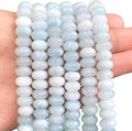 Songxi 5x8mm Natural Aquamarine Stone Rondelle Beads, Gemstone by SongXi
