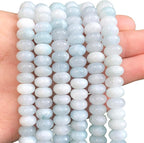 Songxi 5x8mm Natural Aquamarine Stone Rondelle Beads, Gemstone by SongXi