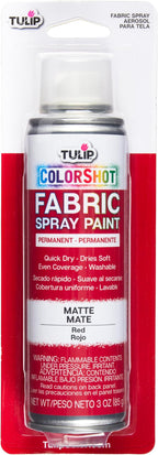 Tulip ColorShot Instant Fabric Spray Paint, Permanent Color Spray-On Fabric by Tulip